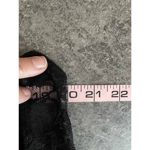 Wet Seal Y2K Mesh Lace Cami Tank Top XL Whimsigoth Dark Elegance 2000s - Picture 6 of 8